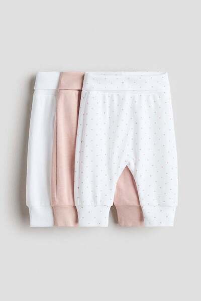 H&M مجموعة من 3 سراويل قطنية