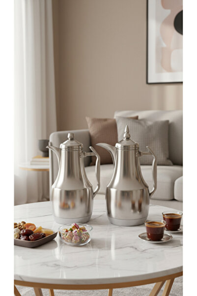 Generic Unique and elegant design 1-liter tea and coffee thermos set