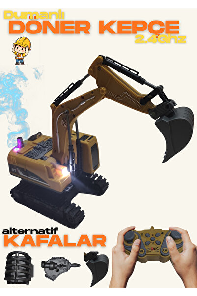 Boratila Toys 1:24Ölçek 2.4GHz YarıMetal Döner Gövde Buharlı 3Başlıklı Sesli ...