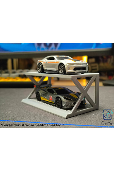 HOT WHEELS 2 Katlı Makas Lift Stand Model Araba Sergileme Garaj Diorama