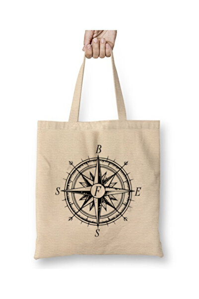 Toyaso Compass Sailor Scout Mountaineer Camping White Cloth Bag