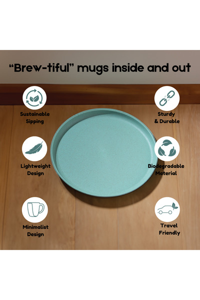 EHA Earth Friendly Round Dinner Plate | Made with Rice Husk | Microwave Safe ...