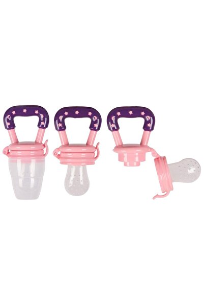 Sevi Bebe مصاصة وعضاضة سيليكون على شكل فواكه - وردي قياسي