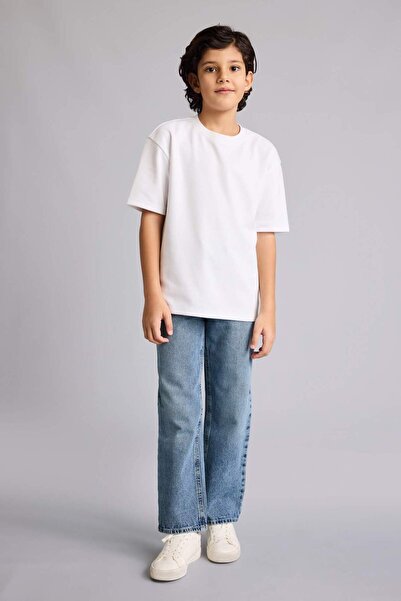 DeFacto Wide Leg Jean Trousers for Boys F9439A826Sm