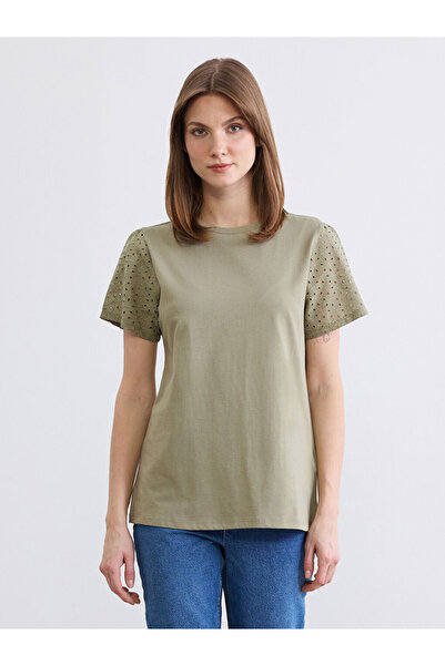 LC Waikiki ΝΕΑ ΣΕΖΟΝΑ ΑΠΟ ΤΗΝ GÜLİS GİYİM: Χακί Πλεκτό με Λαιμόκοψη Ποδηλάτου...