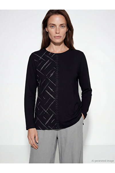 LC Waikiki Rmz Gi̇yi̇m Farkiyla Zero Roba Collar Stone-Embellished Blouse