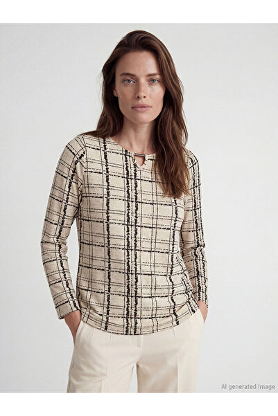 LC Waikiki SEZON NOU DE LA GÜLİS GİYİM Bej Bisi guler rotund e cu model z