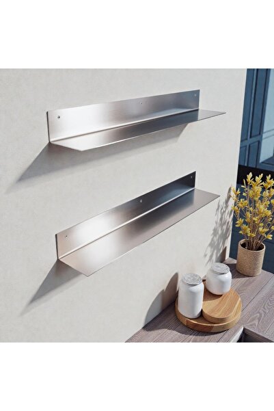 Paws & Pixels 2’li Paslanmaz Çelik Duvar Rafı 50 cm | 2 mm Kalınlık | Mutfak,...