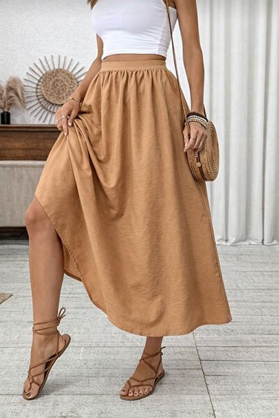 JANES Жіноча спідниця з еластичним поясом з парашутного полотна