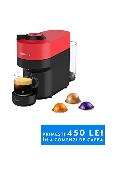 Krups Espressor cu capsule Nespresso Vertuo Pop XN920510, 1500W, 19 Bar, Cent...