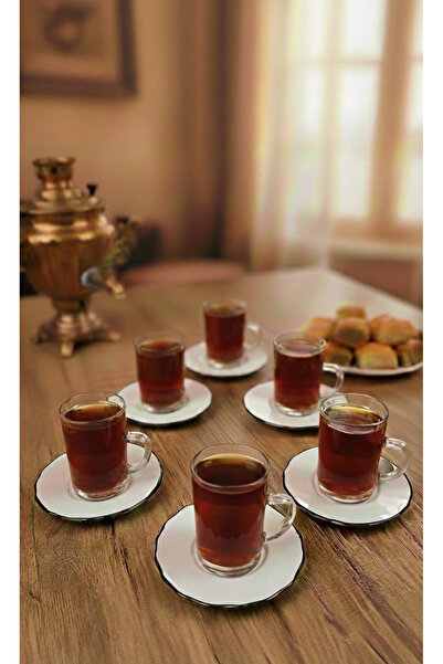 AR HOME 12 Pcs Glass Tea Set-