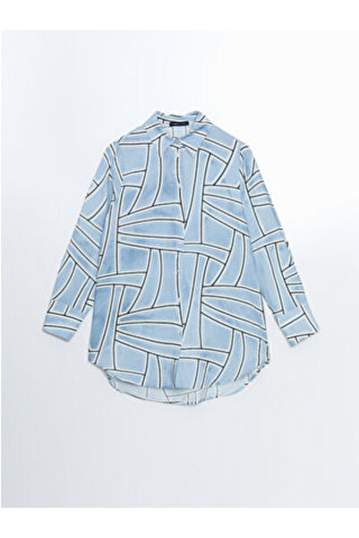 LC Waikiki قميص نسائي من MODANOVA SEZON ذو ياقة هاكيوم باللون الأسود