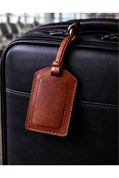Bakani Leather Hakiki Deri Valiz Etiketi – Dayanıklı Bagaj İsimlik Kartlıklı ...