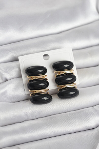 Clariss Black Vintage Model Gold Color Women's Earrings