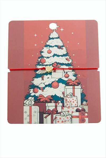 ZERO LAND سوار STOROZAL على شكل قلب لعيد الميلاد (62752) - أحمر