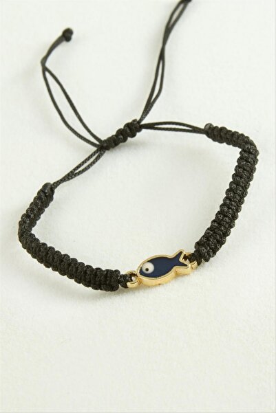 ZERO LAND سوار من خيوط المكرامية على شكل سمكة من STOROZAL (63754) - أسود