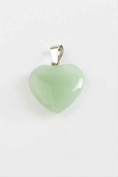 ZERO LAND Storozal Jade Heart Natural Stone Pendant (63856) - Green
