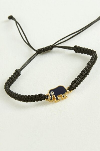 ZERO LAND سوار من خيوط المكرامية على شكل فيل من STOROZAL (63804) - أسود