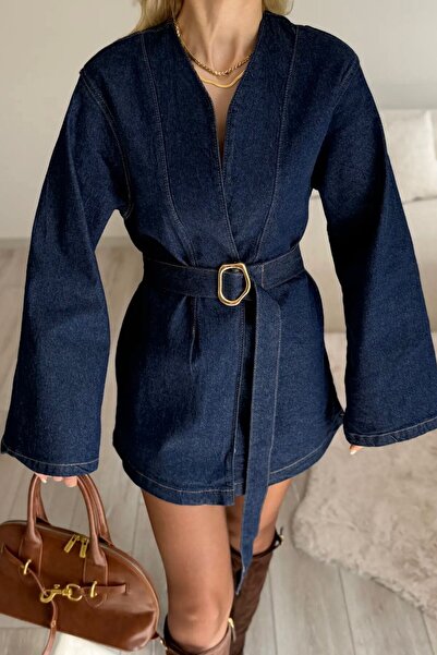 Helen Goods Women's Oversized Jacket with Belt Detail