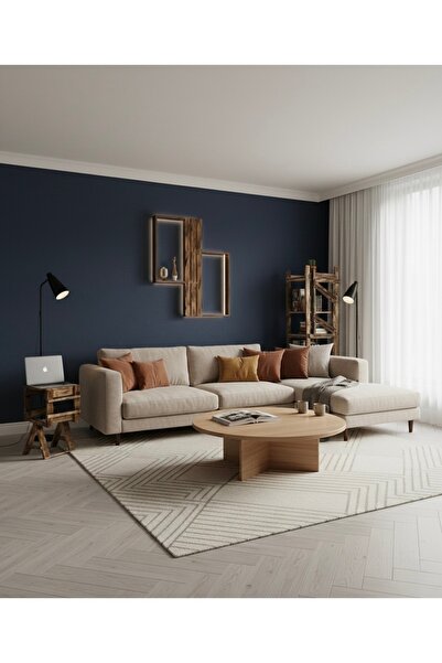 KyroStüdyo Kyro Studio Aura-El İşçiliği Yakılmış Ahşap Dekoratif Duvar Rafı, ...