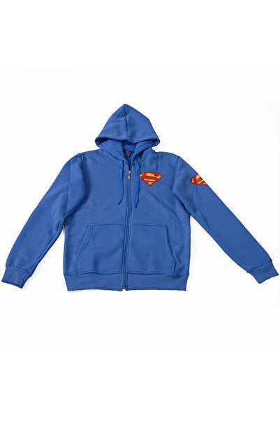 Atlantis Superman No:1 Kapüşonlu Sweatshirt Hoodie Mavi