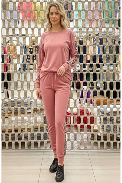 ihaoo Women's Velvet suit with Striped