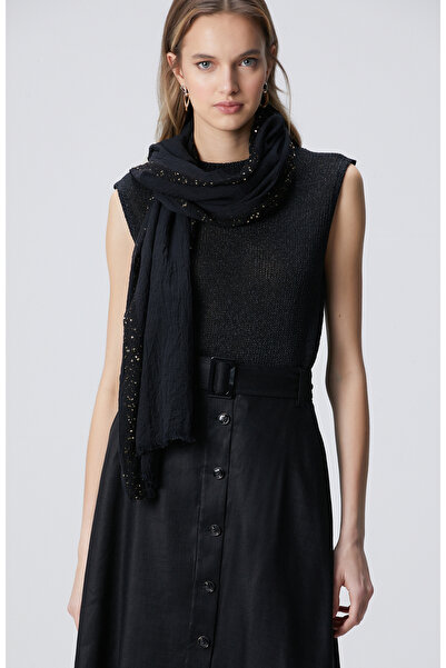 Network Siyah Kadın Lureksli Şal