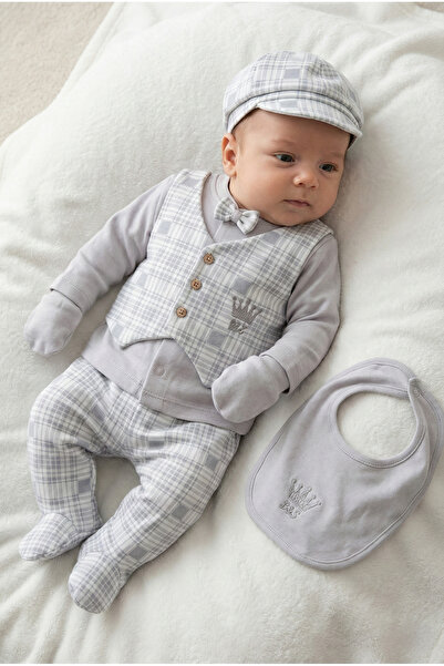 ZEYNUKO طقم زيبين للأطفال حديثي الولادة مكون من 5 قطع مصنوع من القطن بنسبة 10...