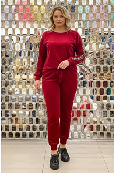 ihaoo Women's Velvet suit with Striped