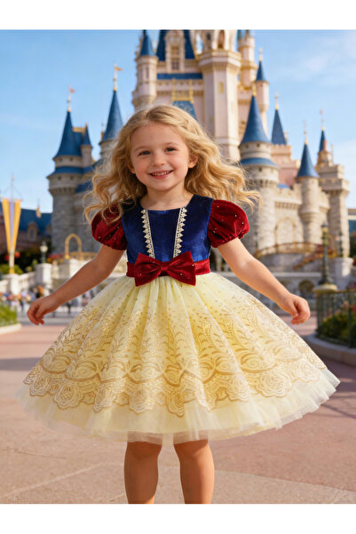 Take Two By Styli Girls Embellished Snow White Princess Dress