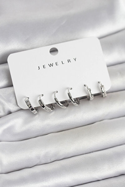 shopwave Silver Color Brass 3 Pairs Women's Earring Set - Tj-Bkp11645