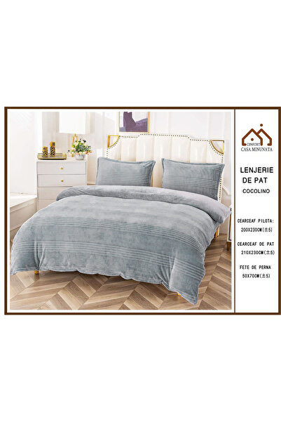 FIONNA.RO Lenjerie De Pat Cocolino Gofrata UNI - Gri