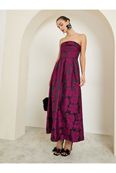 Styli Red Burgundy Sleeveless A-Line Maxi Dress