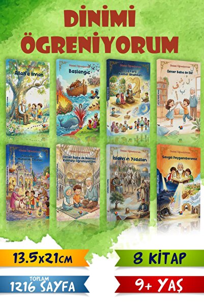 Antoloji Yayınları Dinimi Öğreniyorum - 8 Kitap - Çocuk Dini Eğitim Seti – Na...