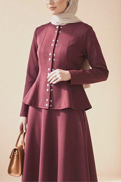 Modamorfo Scuba Suit with Double Snap Fasteners on the Front and Flounced Ski...