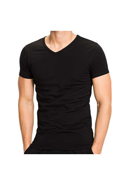 KAİZEN 3-piece men's short-sleeved T-shirt set, size seven, black
