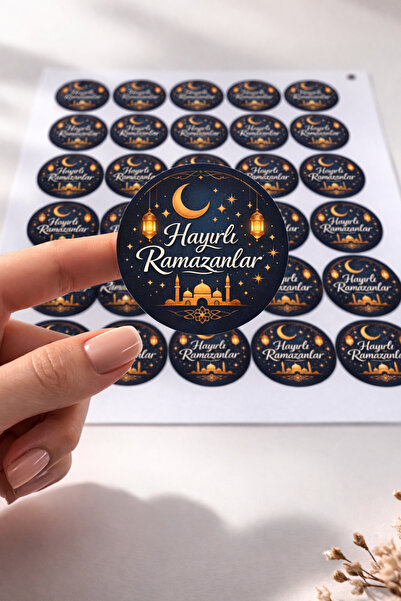 deer art Ramazan Temalı 10 Adet Sticker Seti – Parlak Kuşe Yapışkanlı Etiket R-3