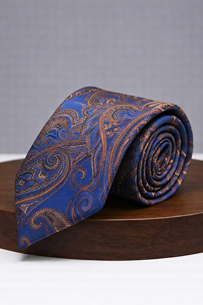 Kravatkolik Синьо-кафяв шал-вратовръзка