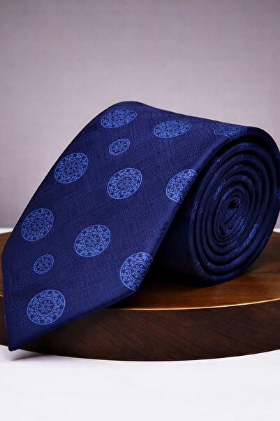 Kravatkolik Navy Blue - Blue Motif Tie