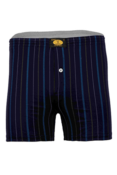 KAİZEN 3-pack men's navy Striped boxer shorts, 100% Cotton