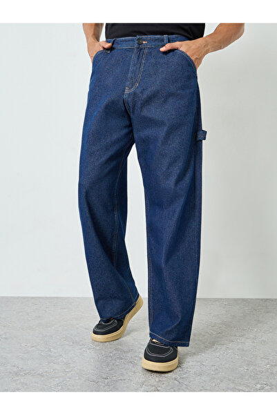 Styli Men Mid-Rise Carpenter Baggy Jeans
