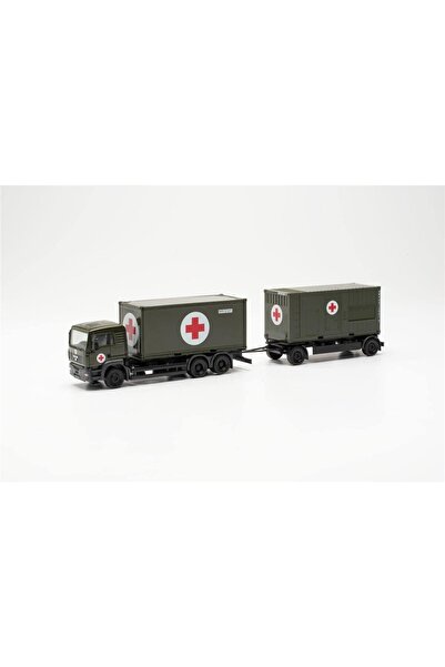 Herpa MAN TGA L Medikal Konteynerli Kamyon ve Römorklu Jeneratör (Bundeswehr/...