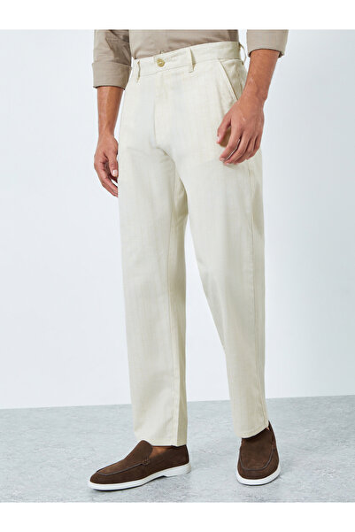 Styli Men Pinstripe Relaxed Fit Trousers