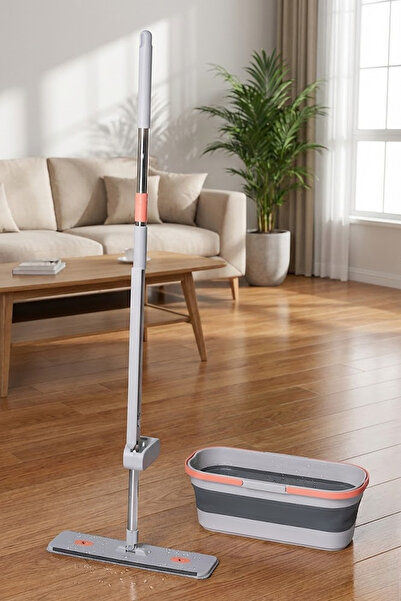 valletta Gonzo Kendinden Sıkmalı Katlanır Kovalı Temizlik Seti Mop Paspas