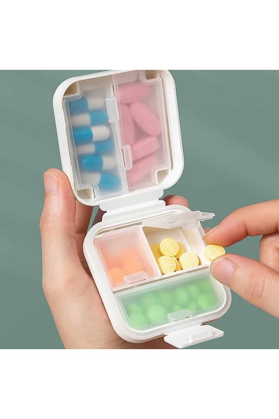 Thirty Three Design Portable medicine box, with lid and airtight closure, 4 c...