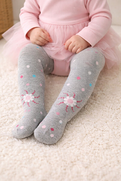 Nisa Newborn Baby Girl Towel Pantyhose Polka Dot Floral Pattern Thick