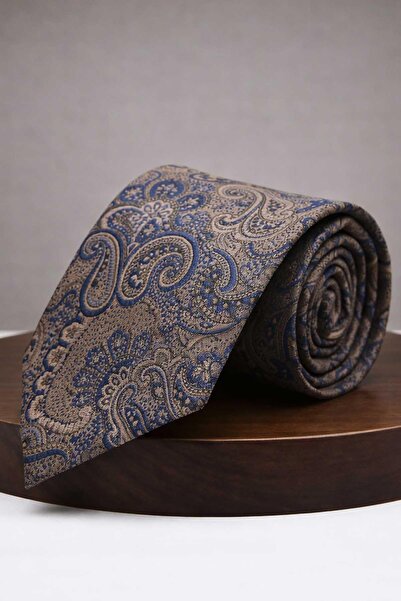 Kravatkolik Navy Blue - Beige Shawl Tie