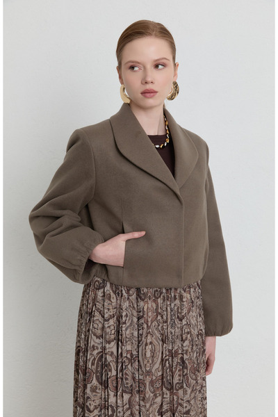 Fatma Atasoy Balon Vizon Kaşe Ceket