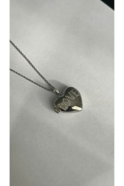 Zemora Jewelry Aşk Love Kalp Kolye - Kapaklı Fotoğraf Koyulabilen Kişiye Özel...