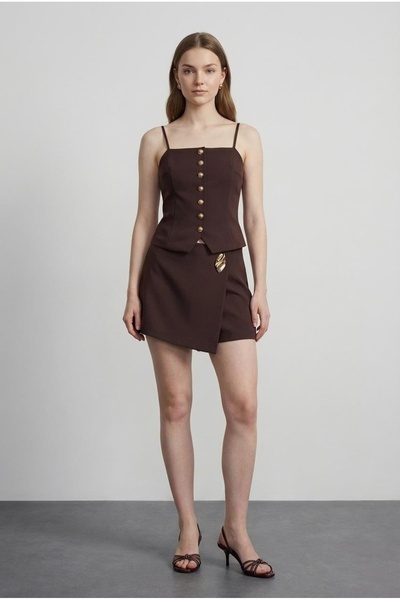 Quzu Fusta de damă SRT01461 Maro